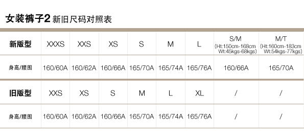 Gap官网新旧尺码对照表