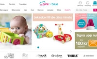 瑞典最大的儿童用品网上商店：pinkorblue se