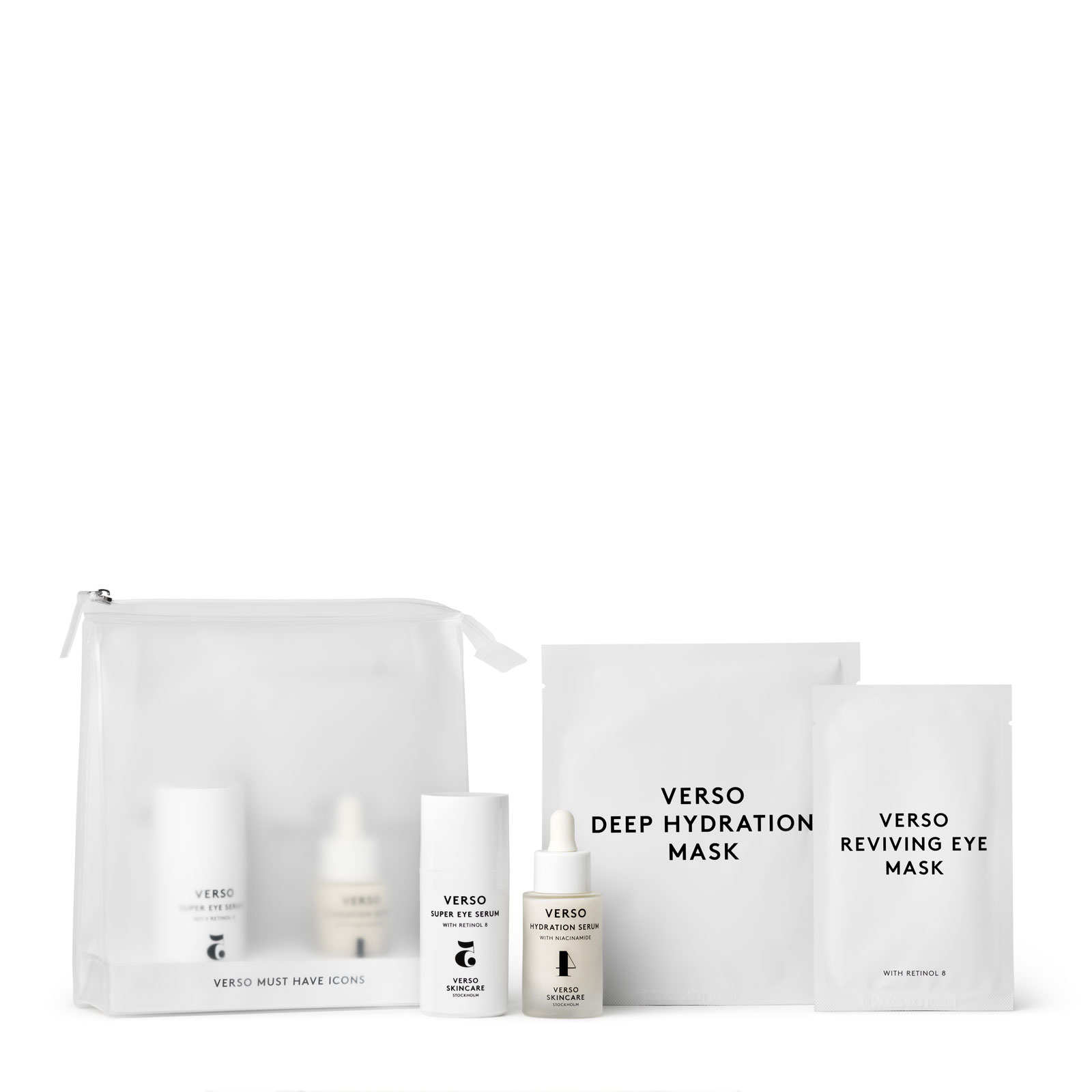 Verso Skincare 活肤亮颜保湿滋养套装 超级眼部精华+面部保湿精华+深层保湿面膜+眼膜