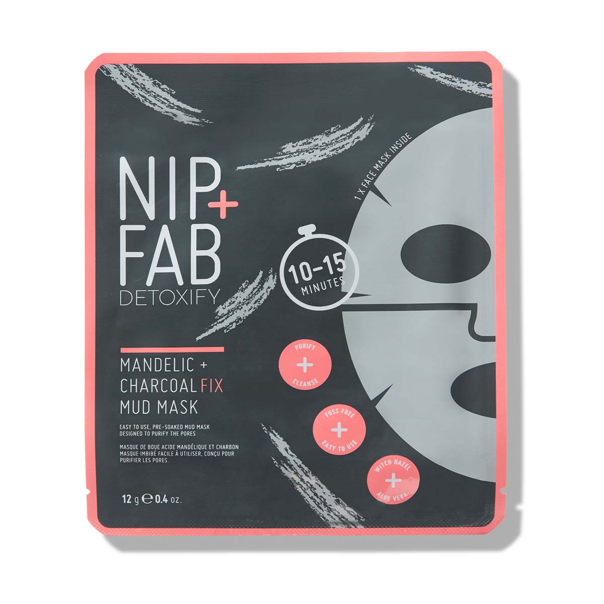 NIP+FAB 木炭扁桃酸修护清洁面膜 12g