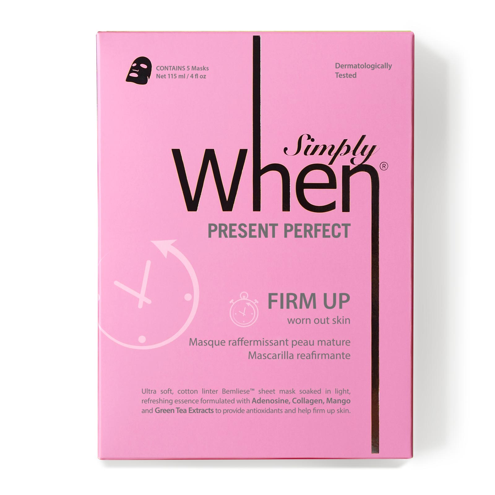 Simply When 芒果绿茶胶原蛋白抗氧紧肤面膜 5片