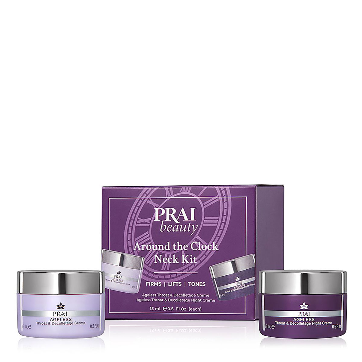 PRAI 玻尿酸视黄醇紧致抗皱颈纹霜两件套装 日霜晚霜 2x15ml