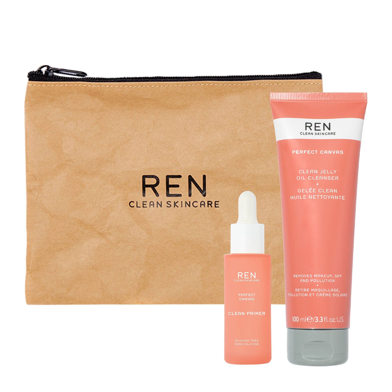 Ren Clean Skincare 天然果冻净肤洁面乳100ml+妆前乳30ml套装