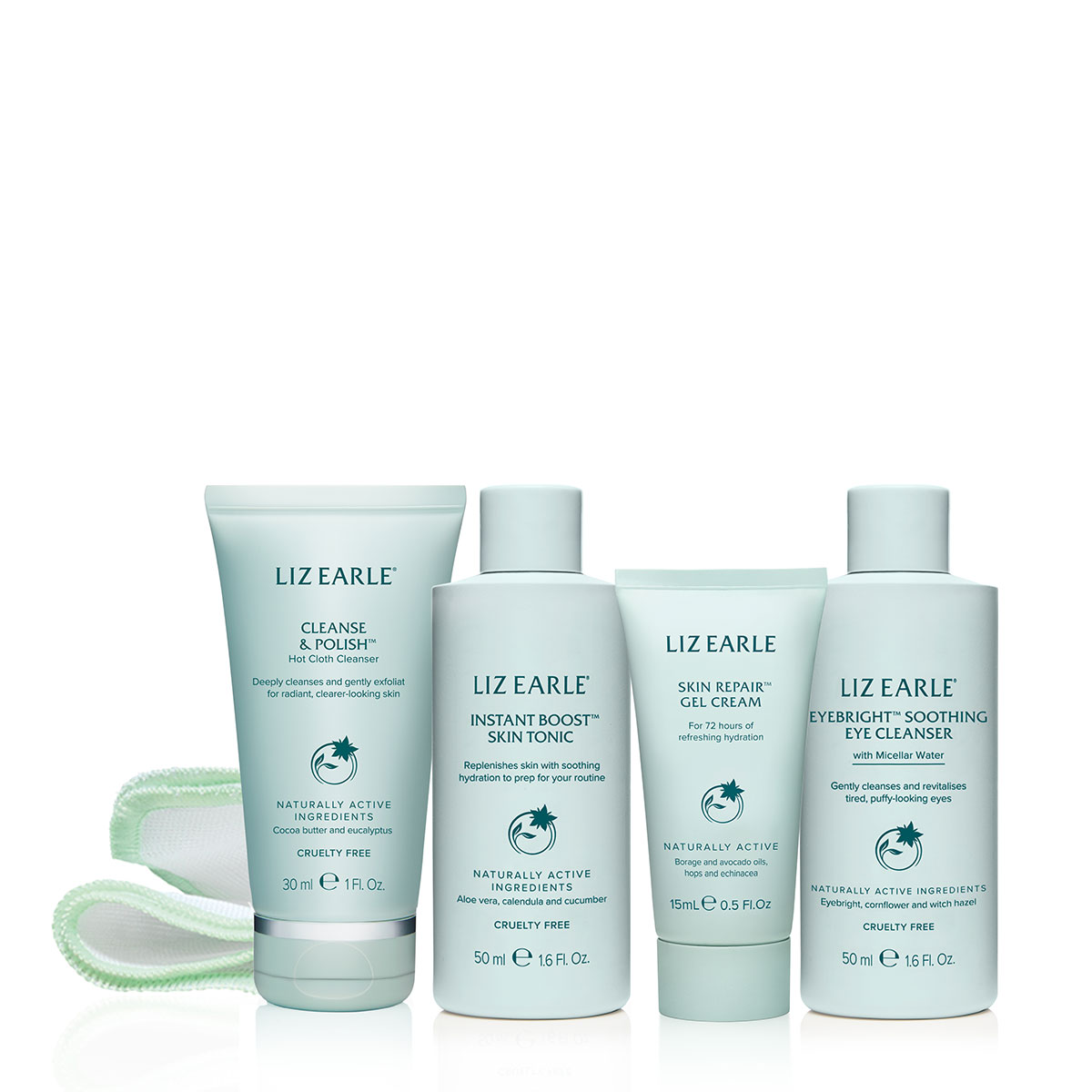 Liz Earle 经典面部护肤五件套装 清透啫哩面霜款