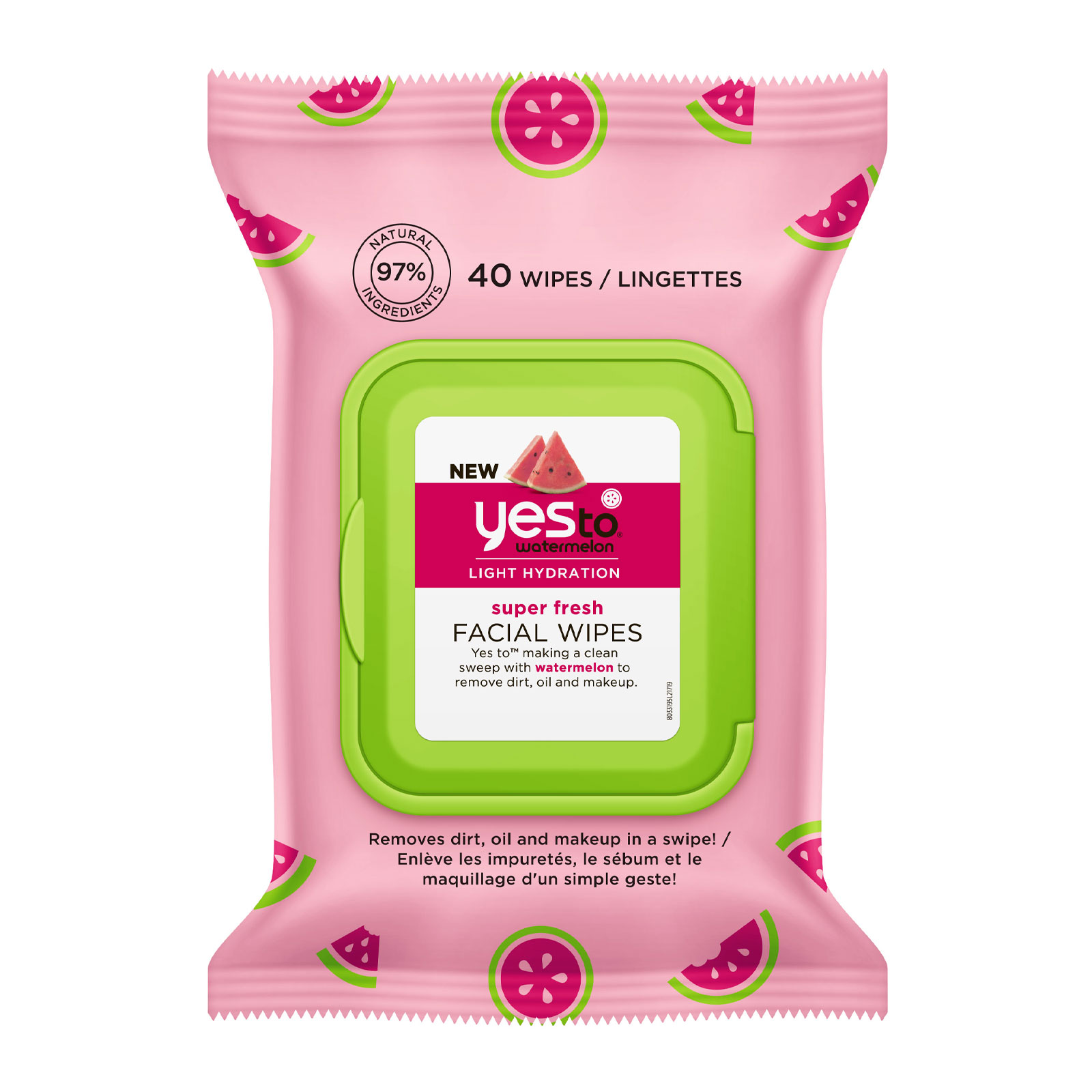 Yes To 西瓜清新洁面湿巾 40片