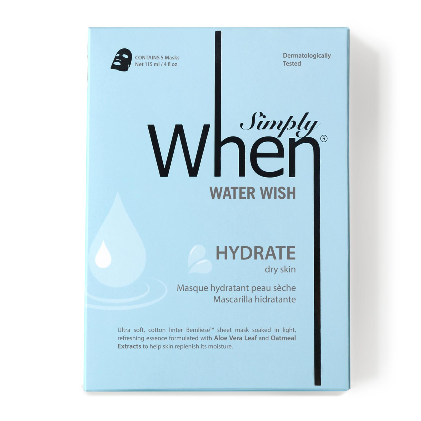 Simply When 芦荟燕麦补水保湿面膜 5片