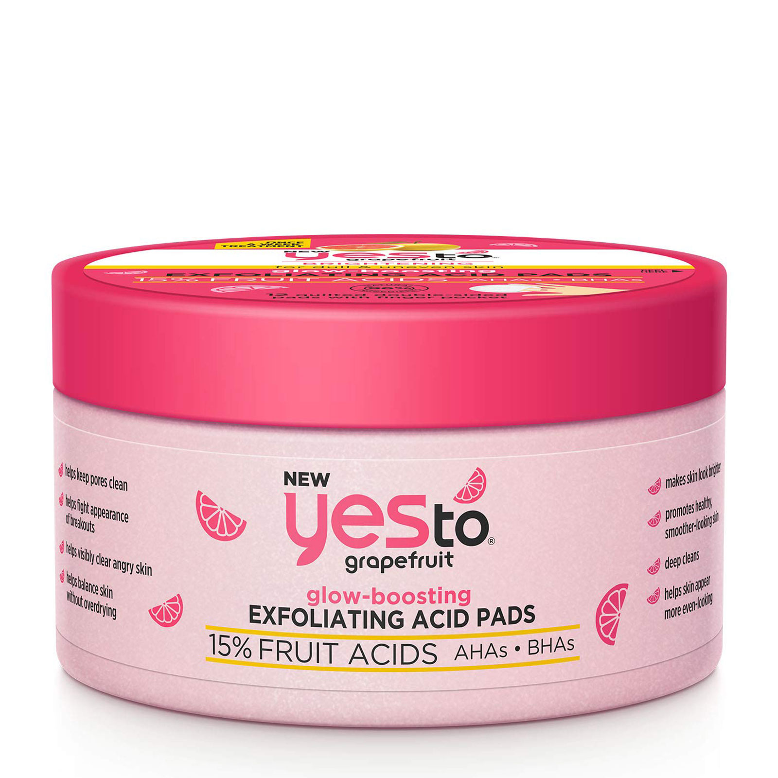 Yes To 15%果酸去角质焕彩棉片 12片
