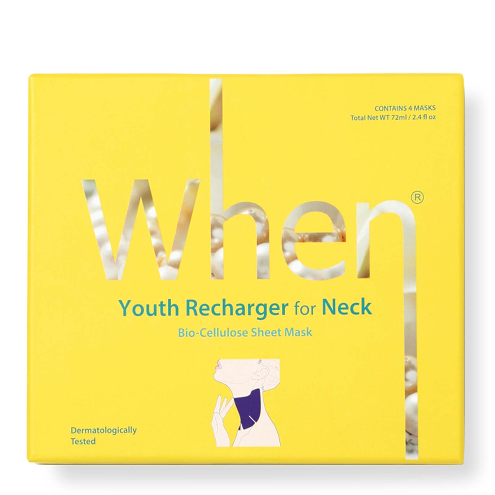 When Beauty 珍珠椰子胶原蛋白紧致抚纹颈膜 4片