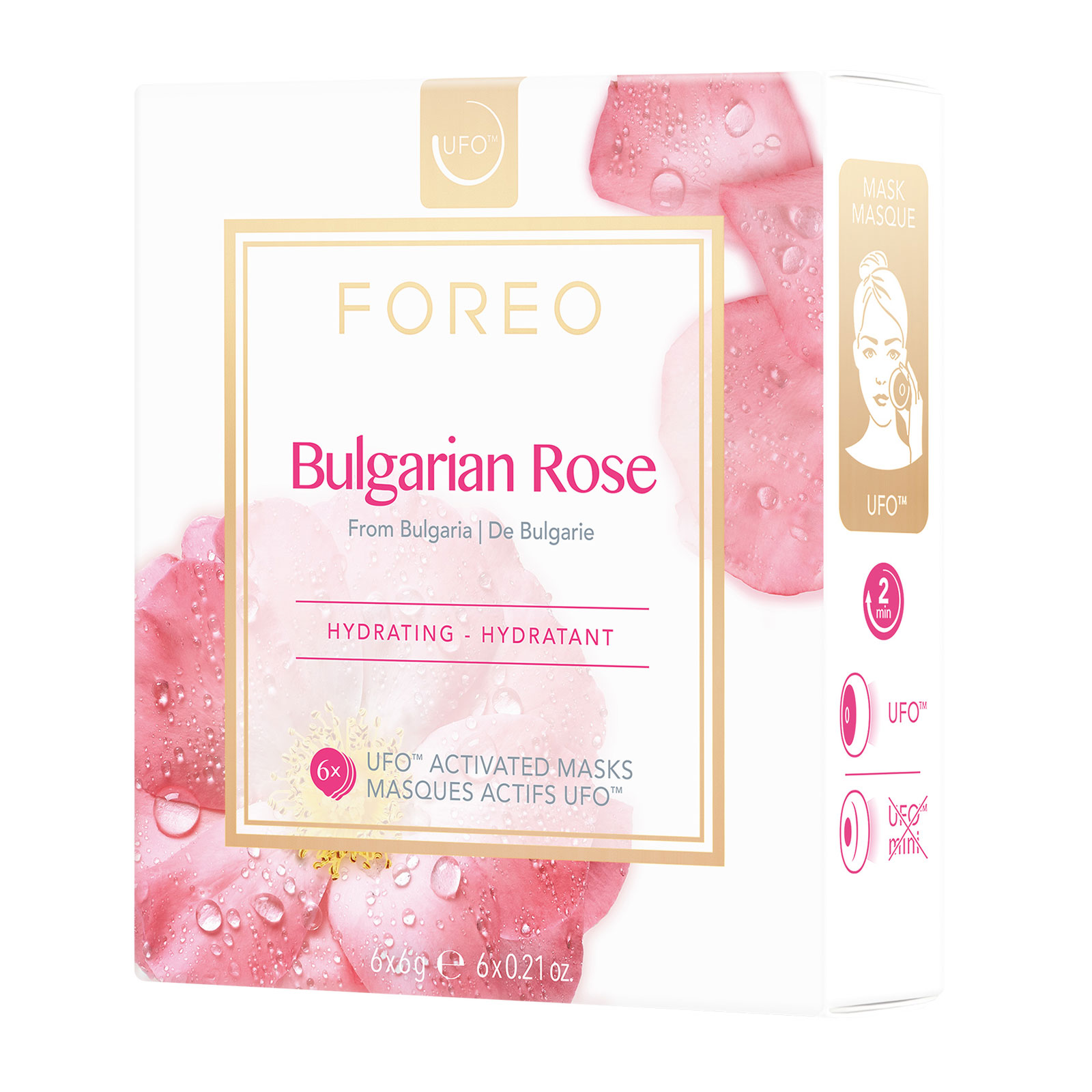 FOREO 保加利亚玫瑰UFO补水滋养面膜 6 x 6g