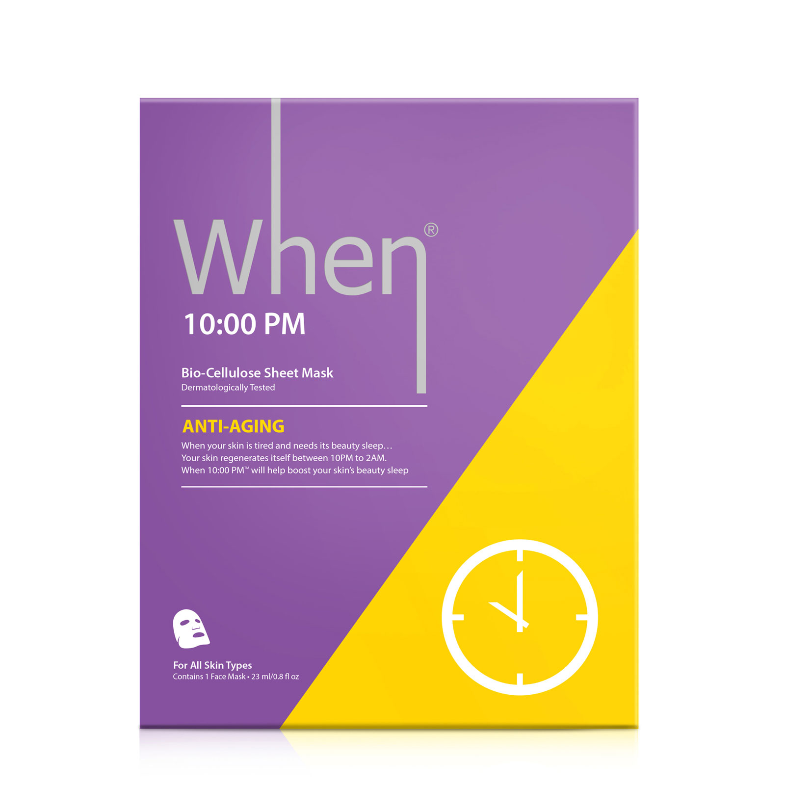 When Beauty 10:00PM西瓜胶原蛋白抗氧保湿面膜 1片