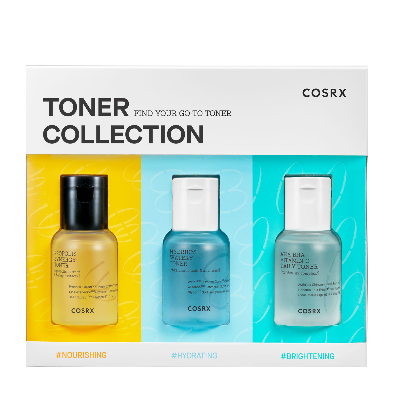 COSRX 蜂胶果酸玻尿酸爽肤水组合三件套装 3x50ml