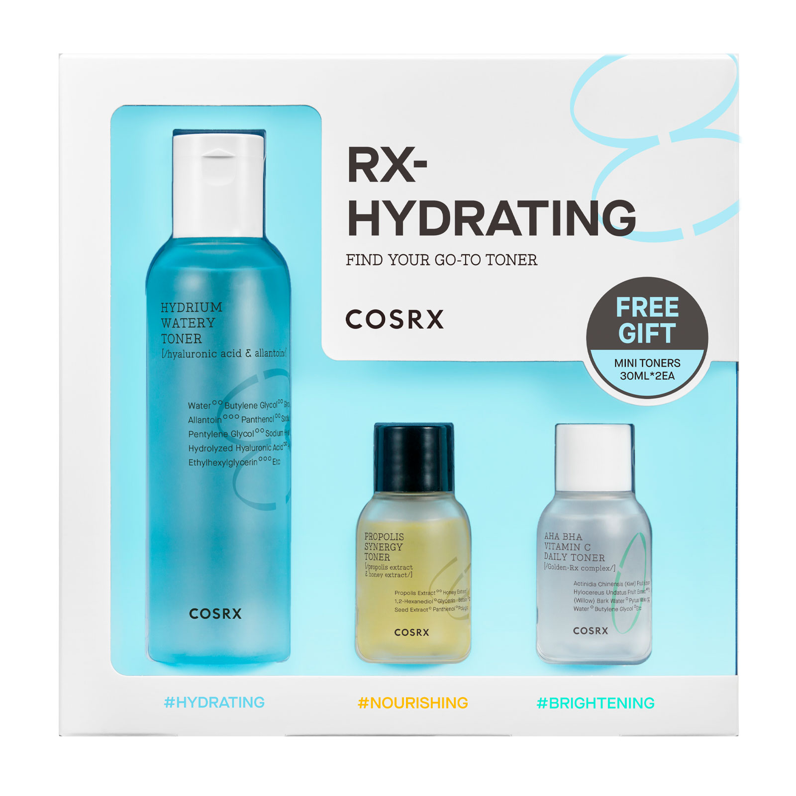COSRX 三重玻尿酸保湿爽肤水三件套装
