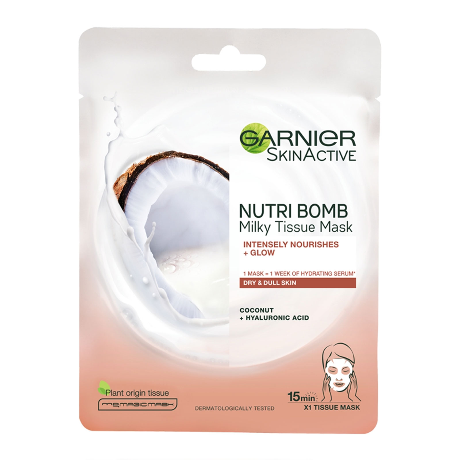 Garnier 卡尼尔 椰奶玻尿酸滋养面膜 28g