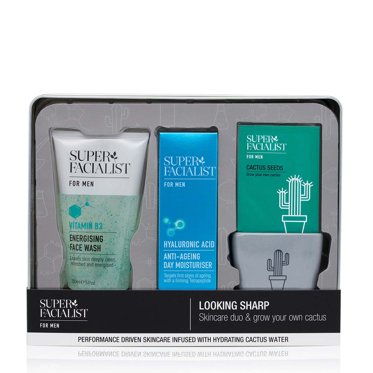 Super Facialist 仙人掌男士护肤三件套装