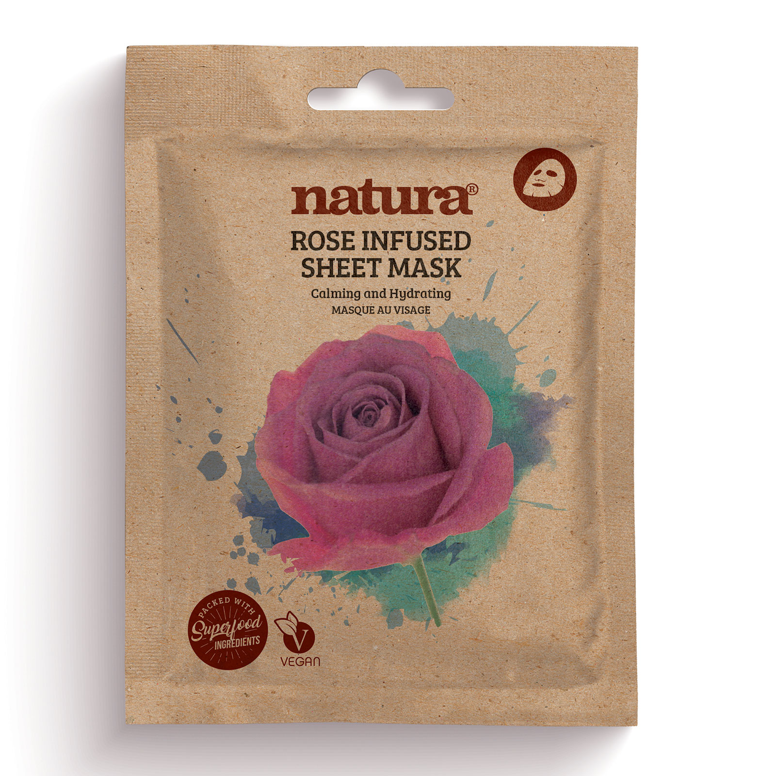 BeautyPro Natura天然玫瑰舒缓抗炎亮肤面膜 1包