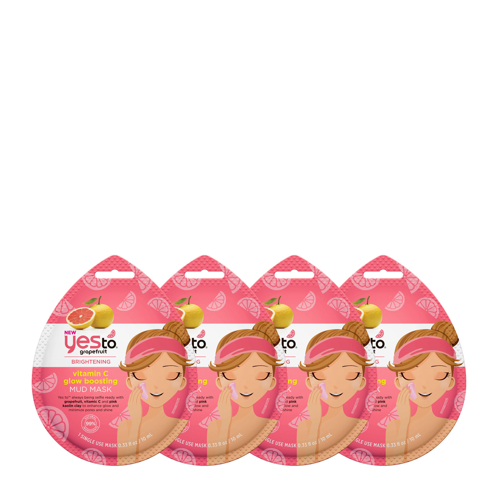 Yes To 葡萄柚维他命C面膜 4片
