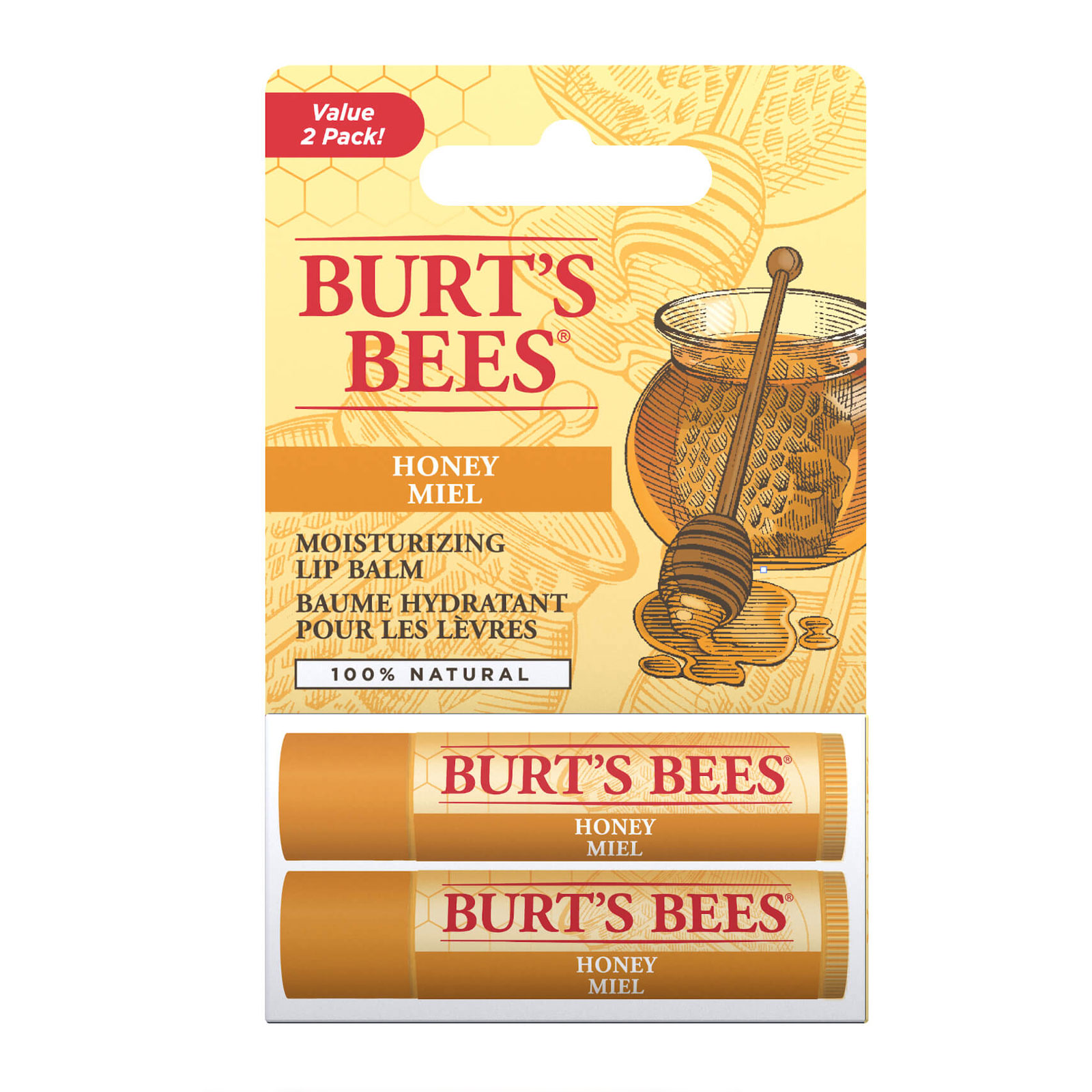 Burt's Bees 小蜜蜂 天然蜂蜜润唇膏2支套装 2x4 25g