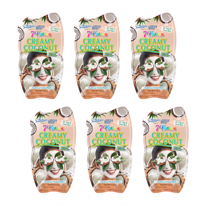 Montagne Jeunesse 梦达俊雅思 椰子油补水乳霜面膜六片套装