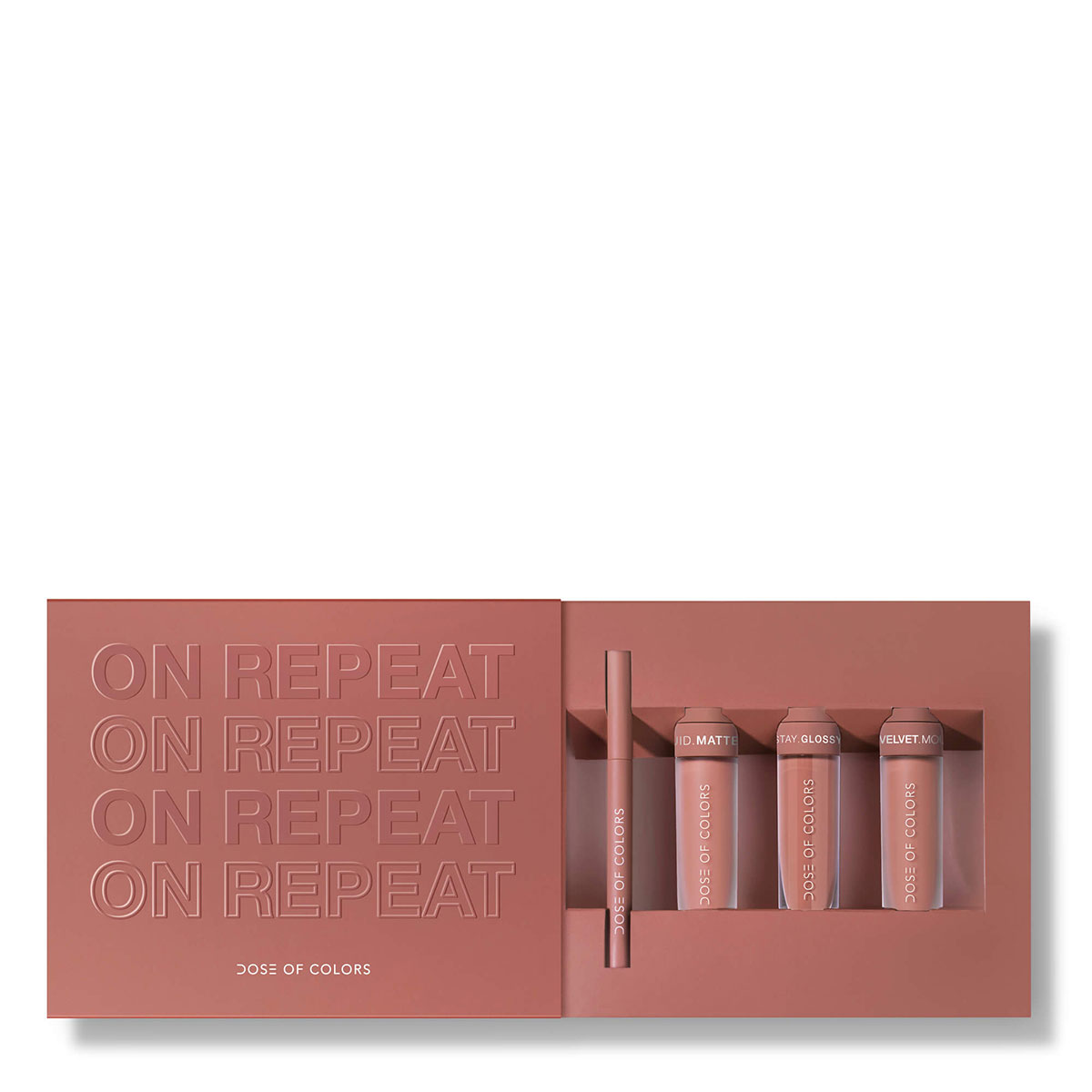 Dose of Colors 唇部彩妆四件套装 唇线笔哑光 光泽唇釉  On Repeat