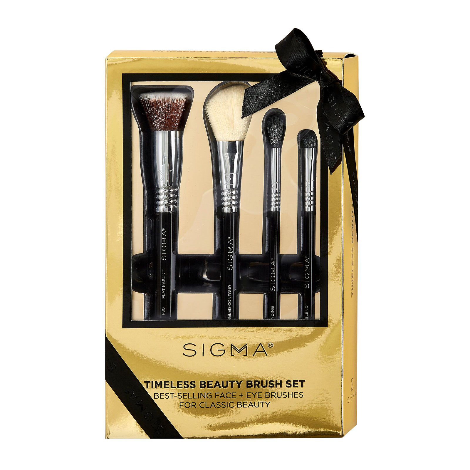 Sigma 面部化妆刷四支套装（E32细节晕染眼影刷+E40蜡烛头眼影鼻影刷+F40大号斜角修容刷+F80平头粉底刷）