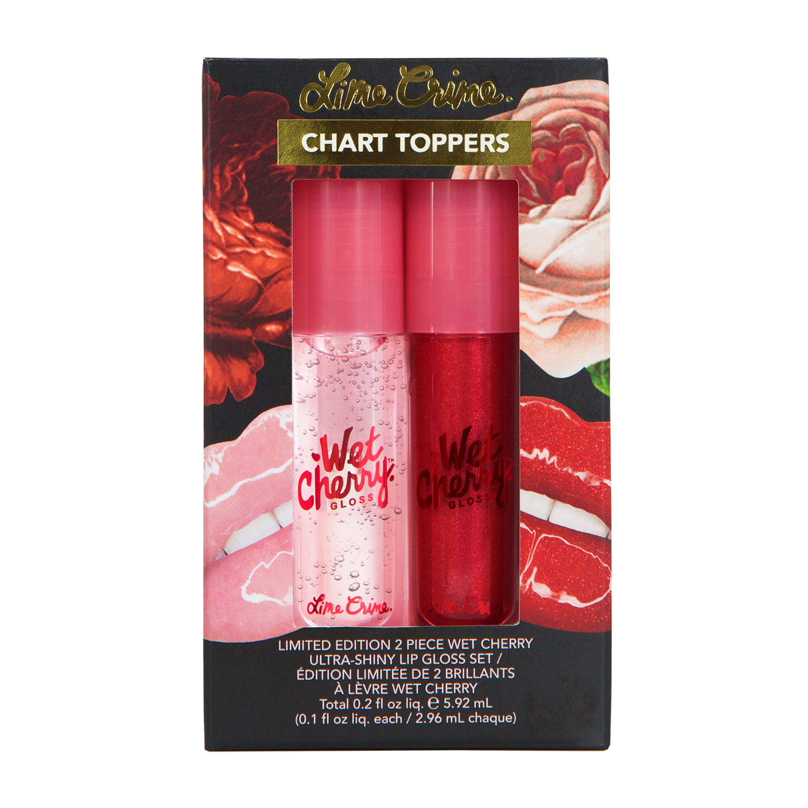 Lime Crime 独角兽 樱桃焕彩液体唇彩两支套装 2x5 92ml（ EXTRA POPPIN+ FLIRTY CHERRY）