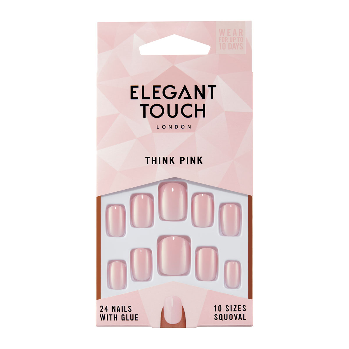 Elegant Touch 纯色假指甲 Think Pink