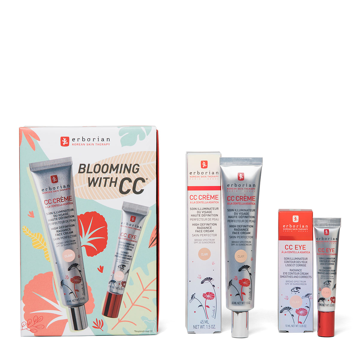 Erborian 艾博妍 CC霜45ml+抗老紧致CC眼霜10ml Clair