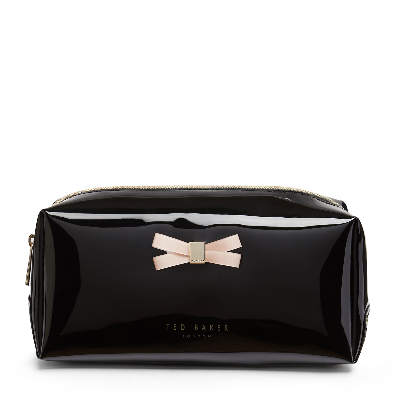 Ted Baker EULALI蝴蝶结黑色亮面化妆包 1个