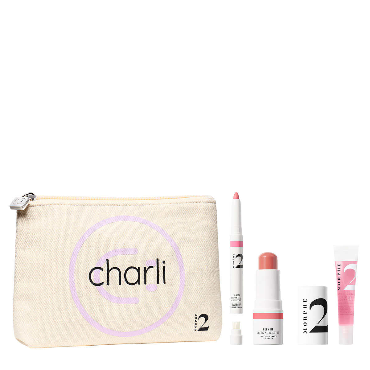 Morphe Charli s彩妆三件套装 附帆布化妆包1个