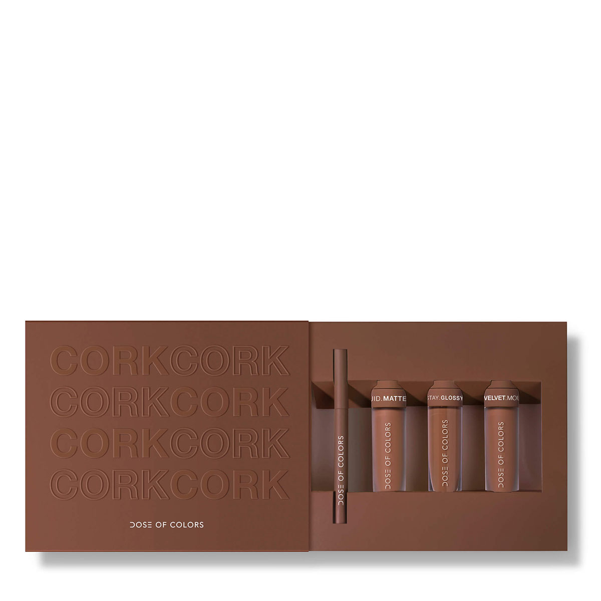 Dose of Colors 唇部彩妆四件套装 唇线笔哑光 光泽唇釉  Cork