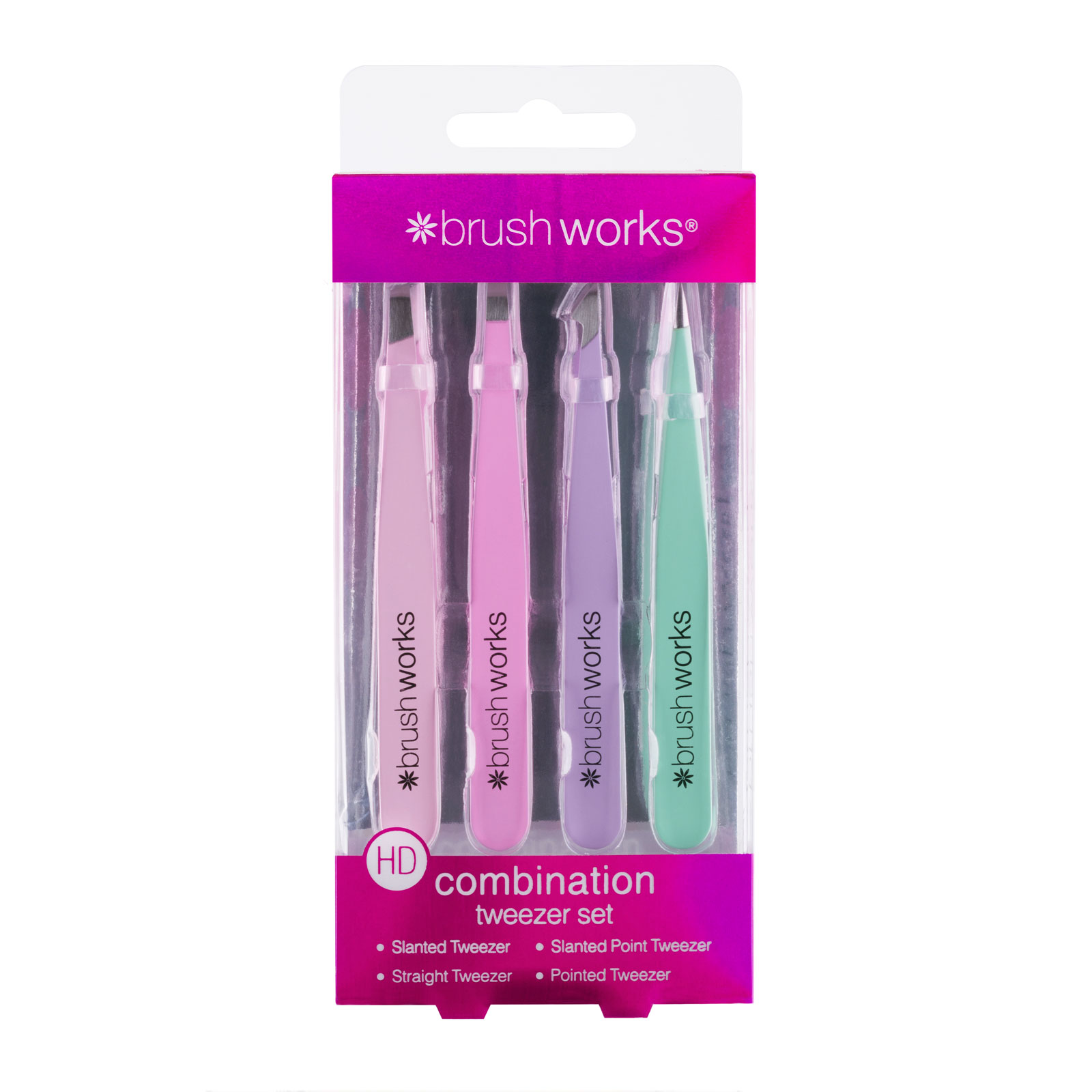 Brushworks HD多用途修眉镊子四件套装
