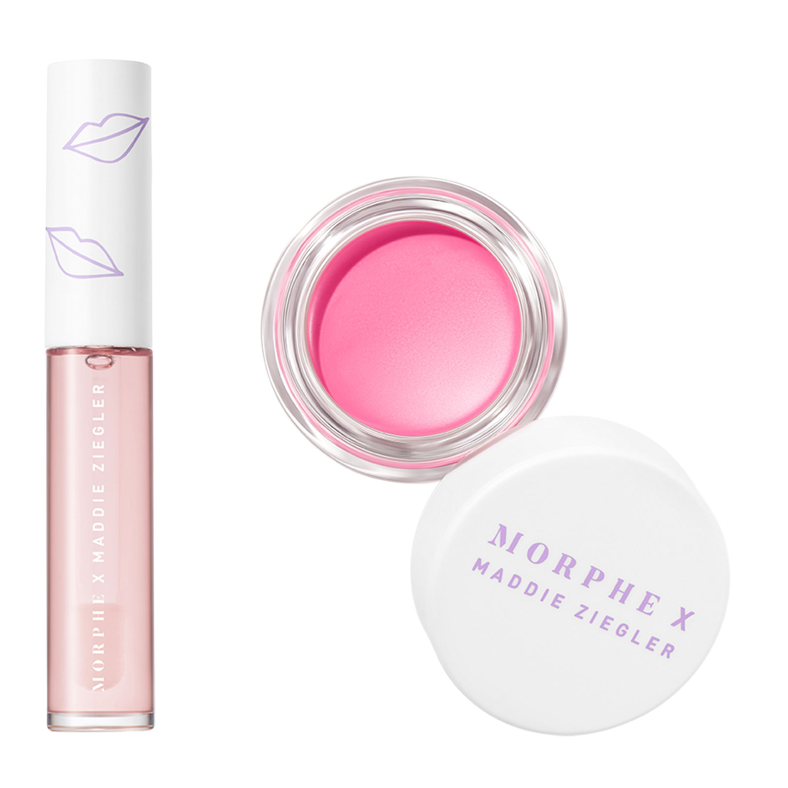 Morphe X Maddie Ziegler联名款唇彩腮红多用两件套装 Pink About It