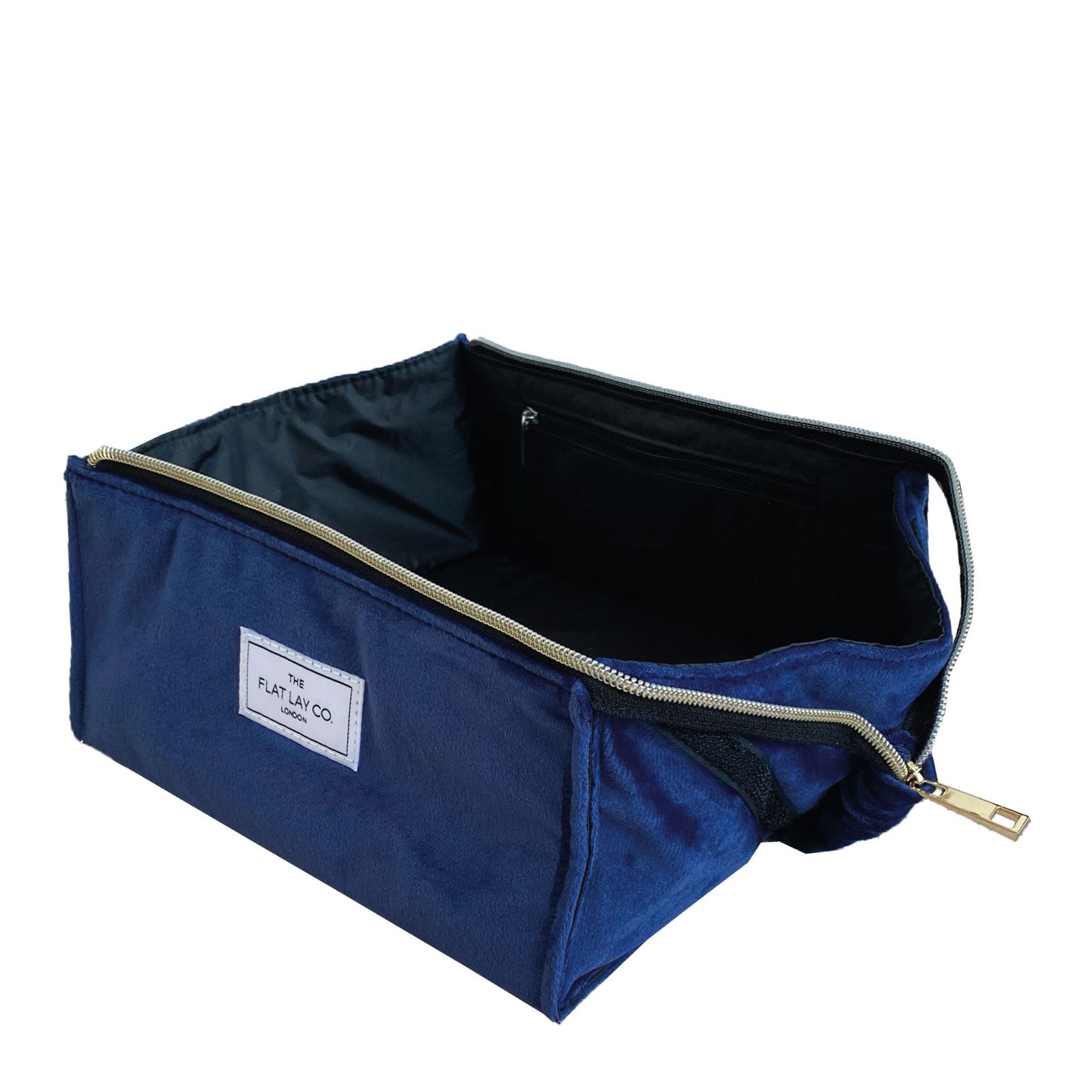The Flat Lay Co 大容量化妆品收纳盒包 深蓝天鹅绒