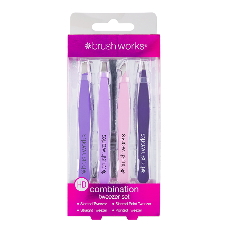 Brushworks HD多用途修眉镊子四件套装