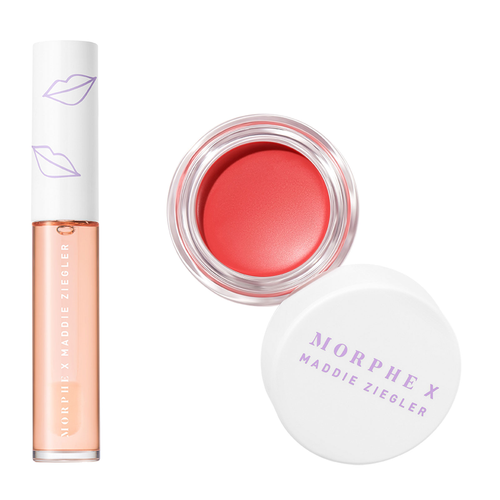 Morphe X Maddie Ziegler联名款唇彩腮红多用两件套装 Peach That Pops