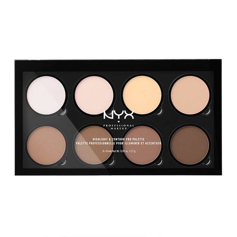 NYX Professional Makeup 专业高光修容粉八色底妆盘 16.2g