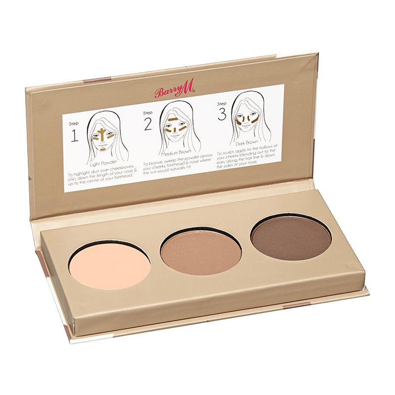 Barry M 塑造脸颊三色高光修容盘 7.5g