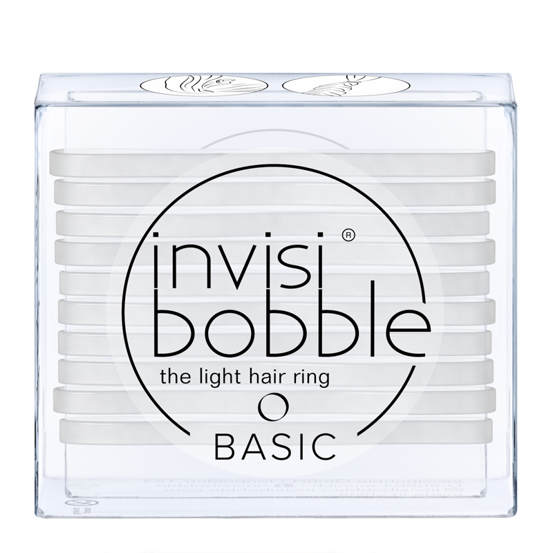 invisibobble basic系列无痕轻盈束发圈 不伤发皮筋 10只装 -  透明水晶