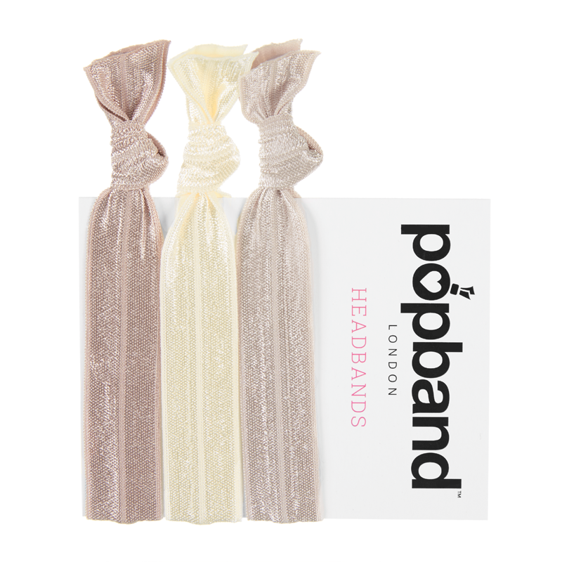 Popband London  金色 潮流束发圈 加宽不伤发皮筋 3个装