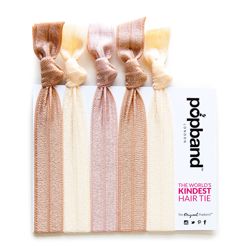 Popband London  金发 潮流束发圈 加宽不伤发皮筋 5个装