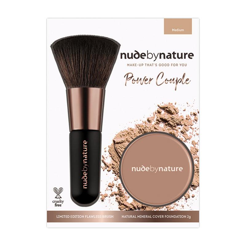 Nude By Nature 限量版礼品套装：限量版遮瑕刷 03 1支+天然矿物质遮瑕散粉 2g (Medium)