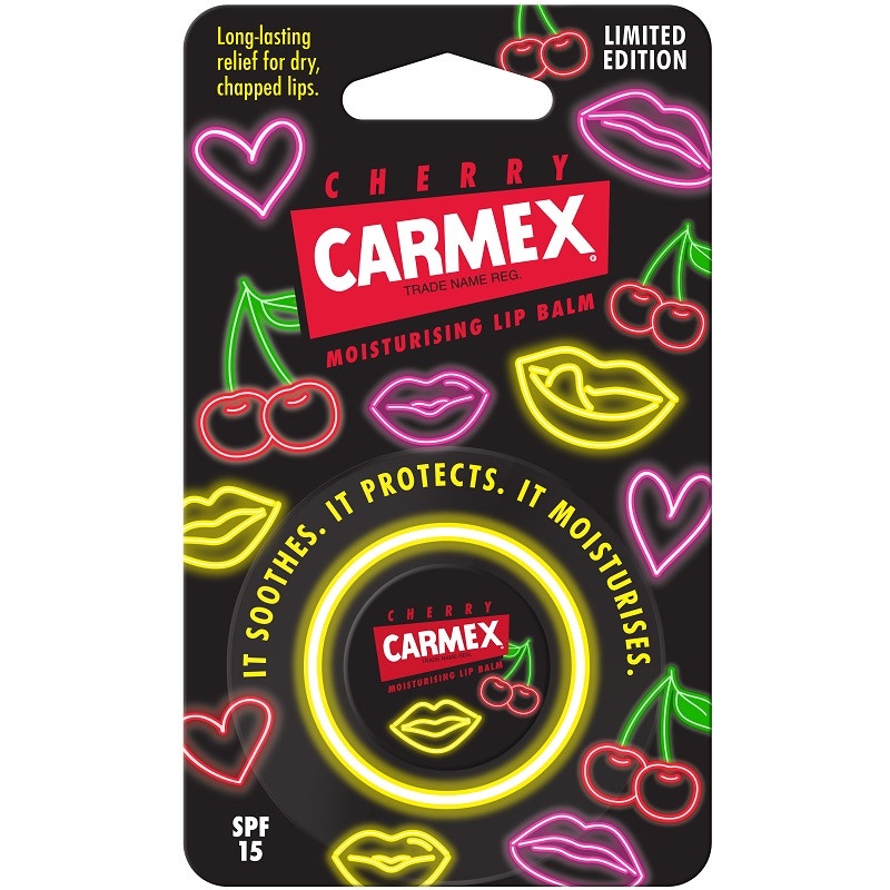 CARMEX 小蜜缇 樱桃味修护润唇膏圆罐装 7 5g 限量版霓虹灯风格