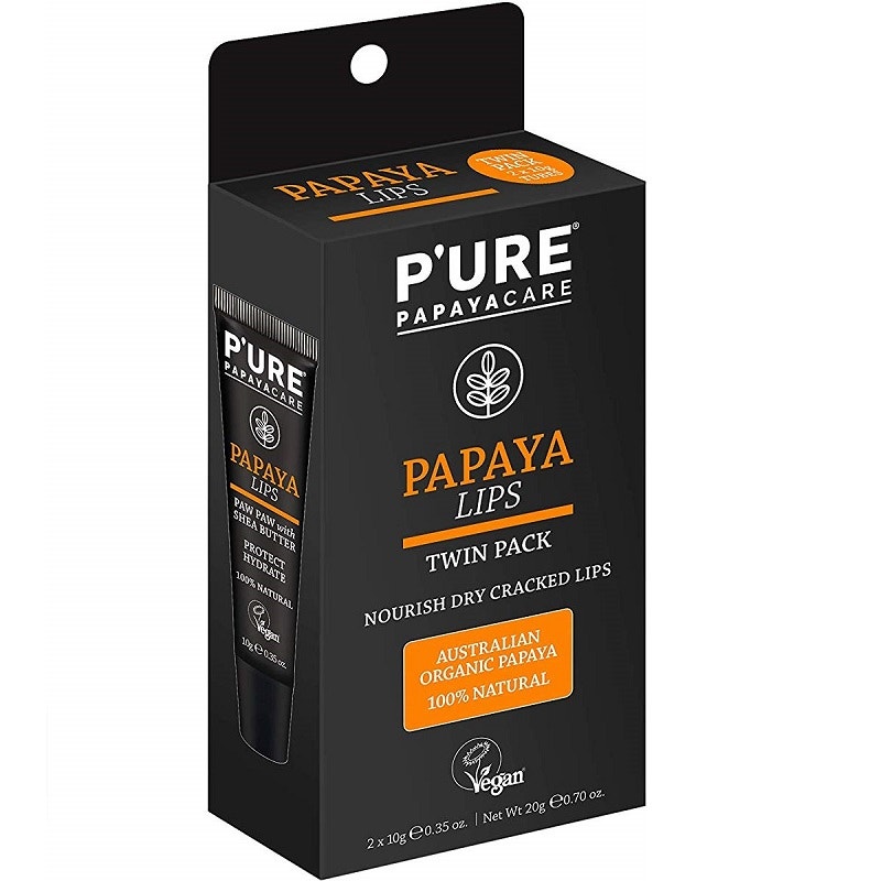 PURE 木瓜舒缓滋养修护润唇膏 10g 双包装