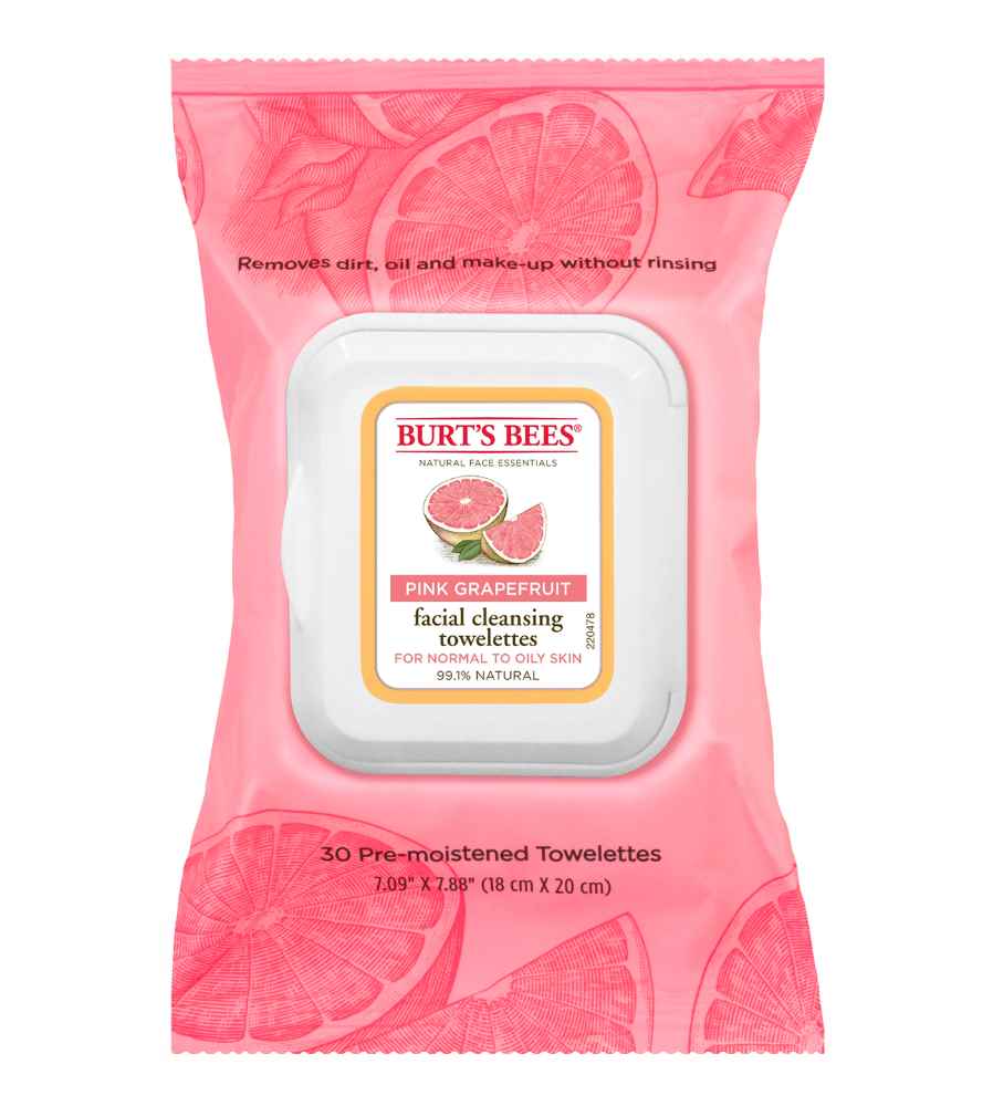BURT'S BEES 小蜜蜂 洁面湿巾 30片（粉红葡萄柚）
