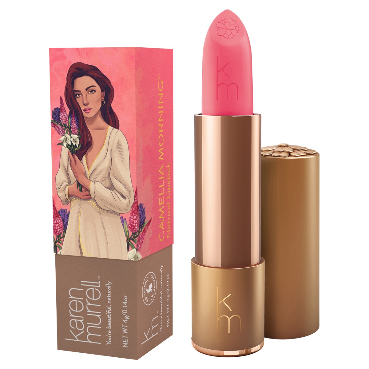 Karen Murrell 天然口红 唇膏 孕妇可用 13 茶花粉色 4g