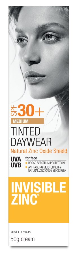 Invisible Zinc 抗衰老面部保湿防晒霜SPF 30+ 50g  1支（中等色调）