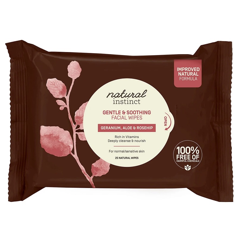 NatUral Instinct  温和卸妆湿巾 X 25片 （不含香料 敏感肌肤适用）