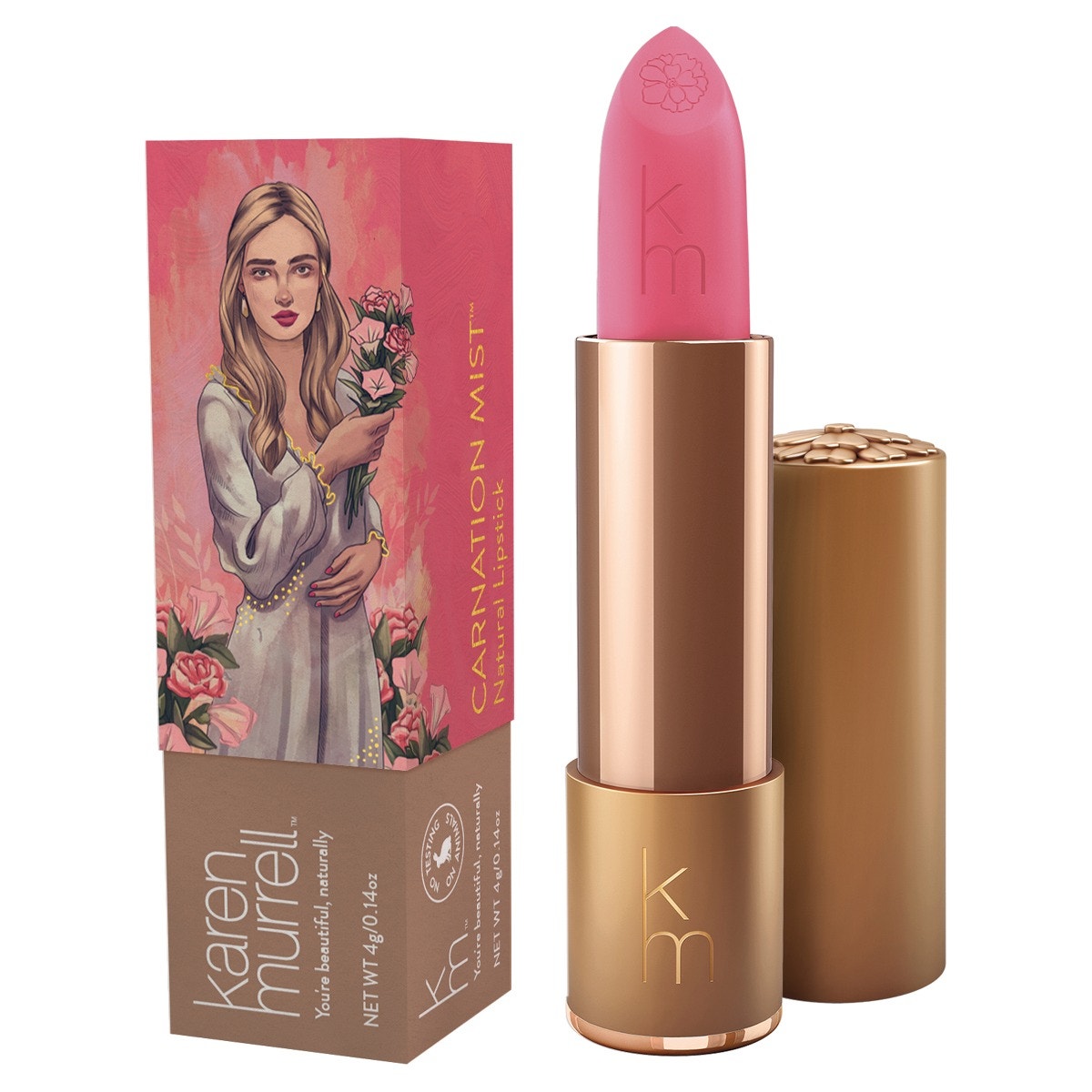 Karen Murrell 天然口红 唇膏 孕妇可用 06 桃花粉色 4g