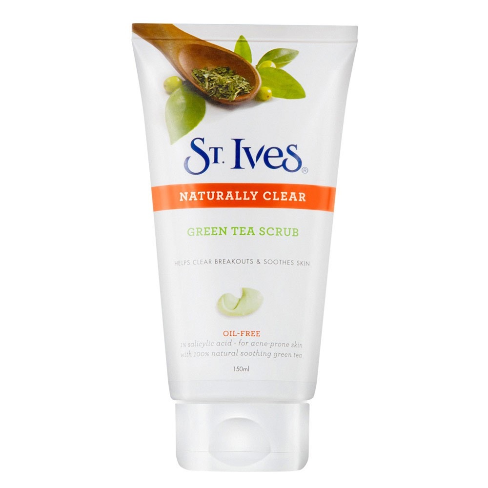 St  Ives 圣艾芙 绿茶去黑头磨砂洁面膏 150ml（抗痘去红）