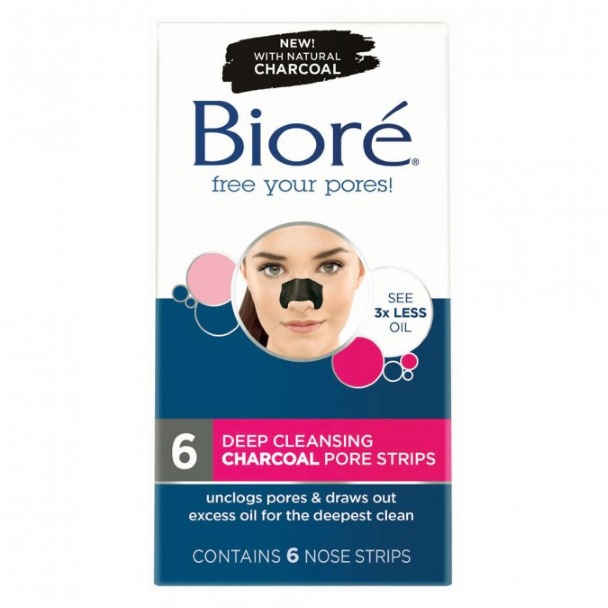 Biore Deep Cleansing Charcoal Pore Strips X 6